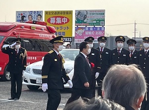 地元春日井市の出初式に参加致しました。